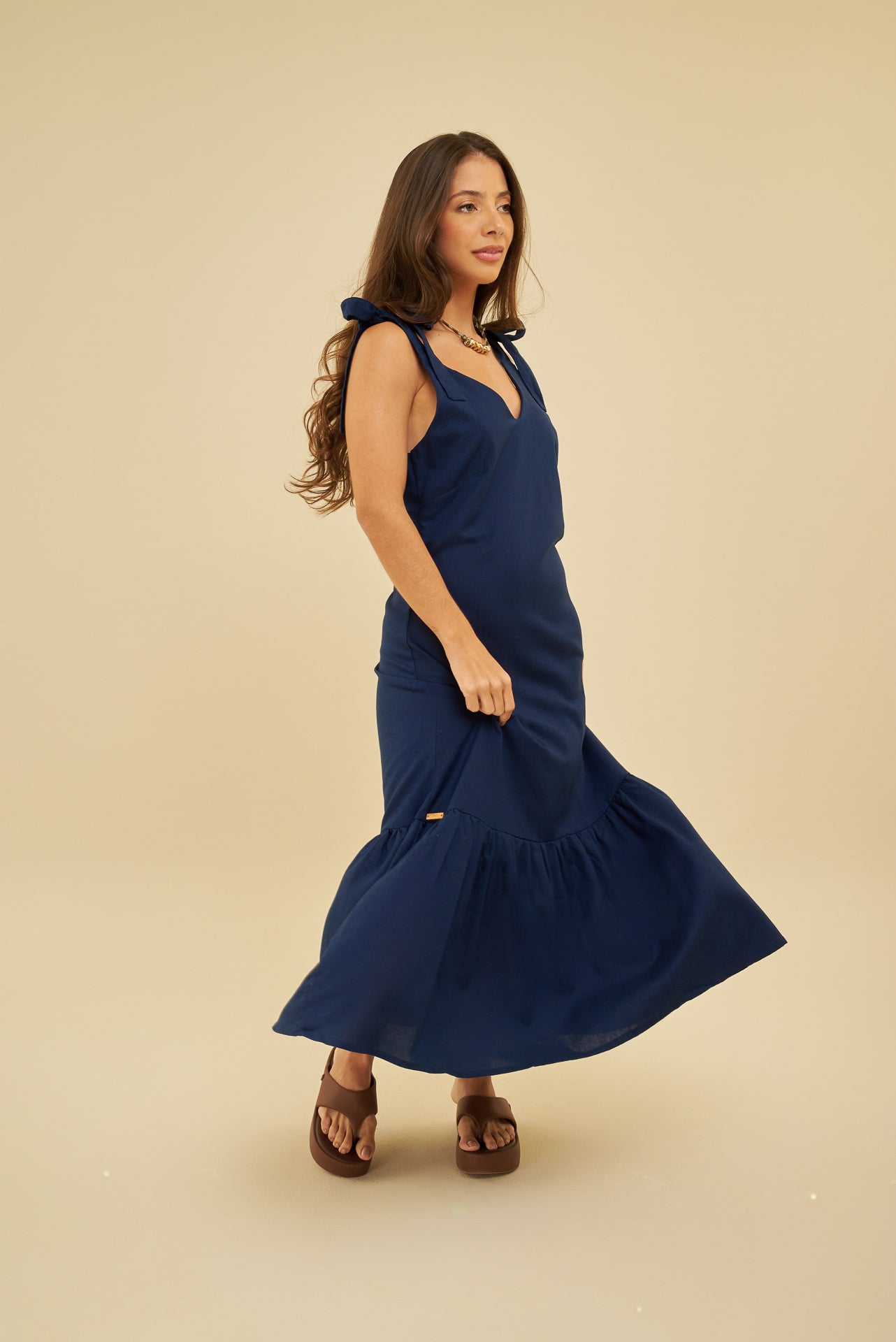 Camila Vestido Longo Laço - SHINE