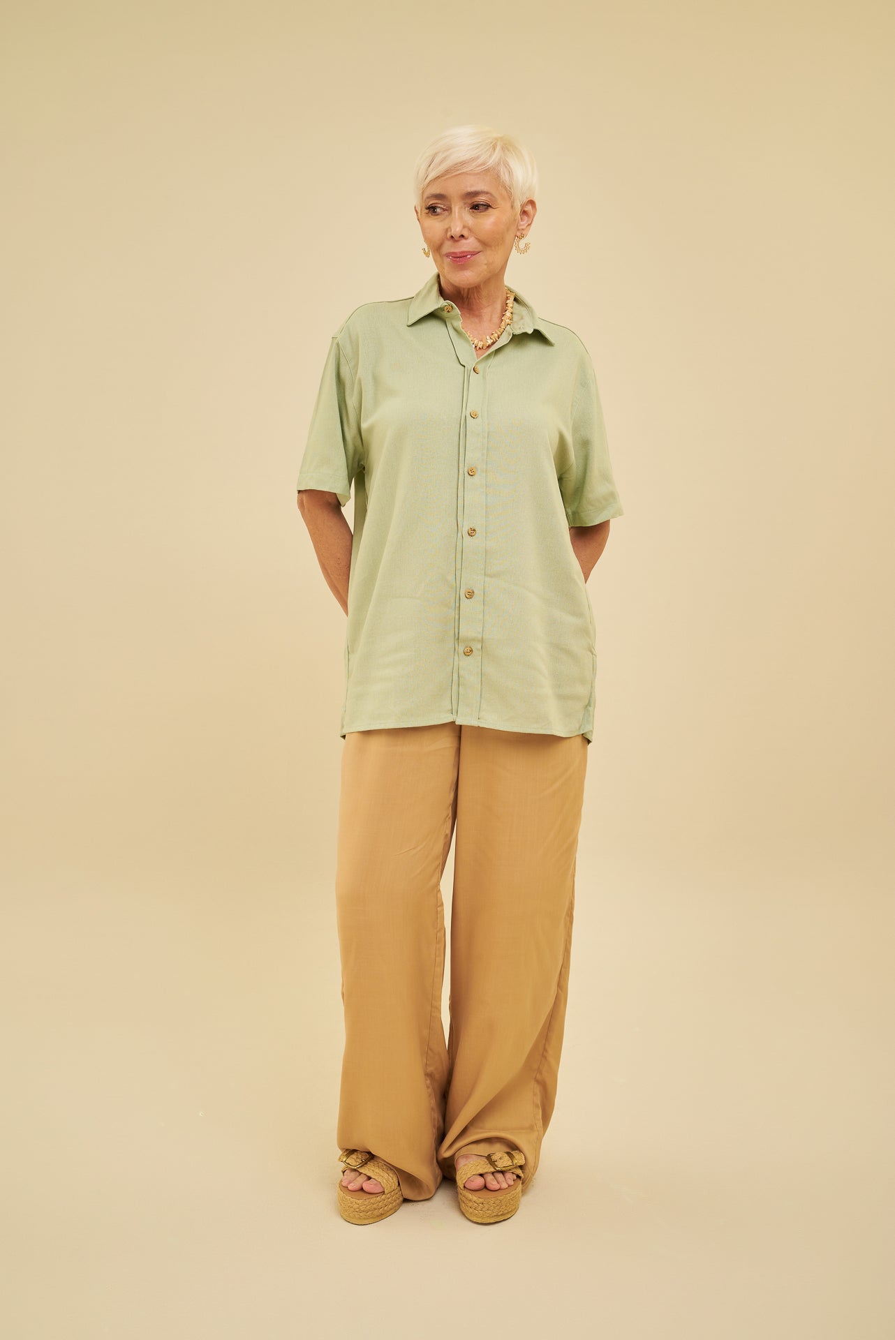 Maria Camisa Unissex Linho - SHINE